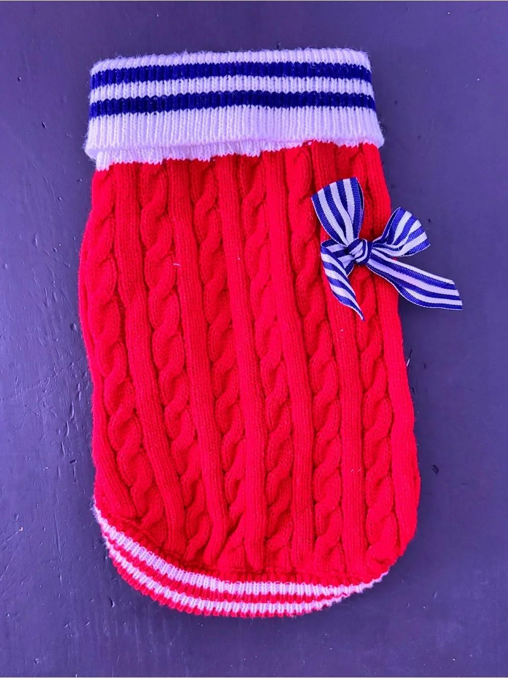 Dog Patriotic/Nautical Turtleneck Sweater